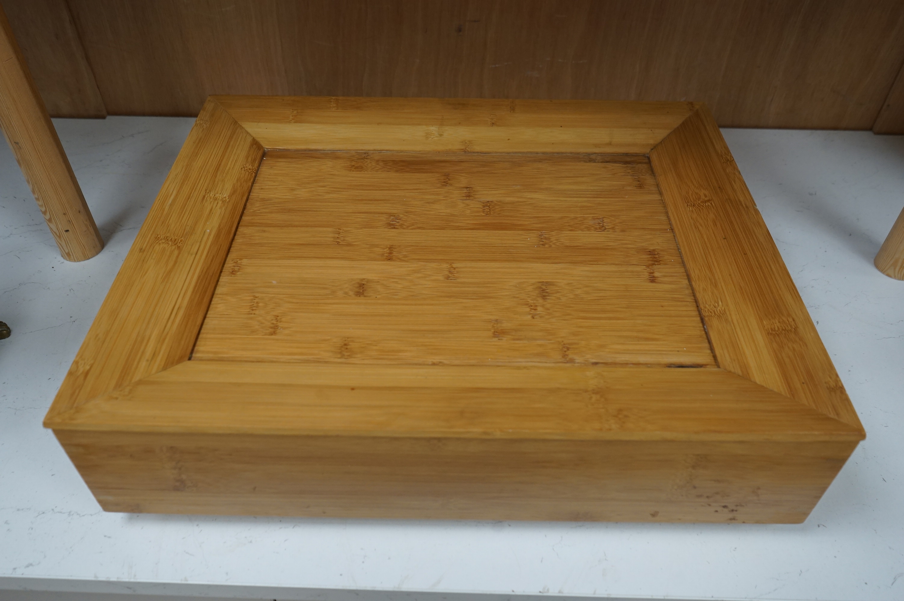 An Alessi bamboo box, 'Fat Tray', 50cm. Condition - good